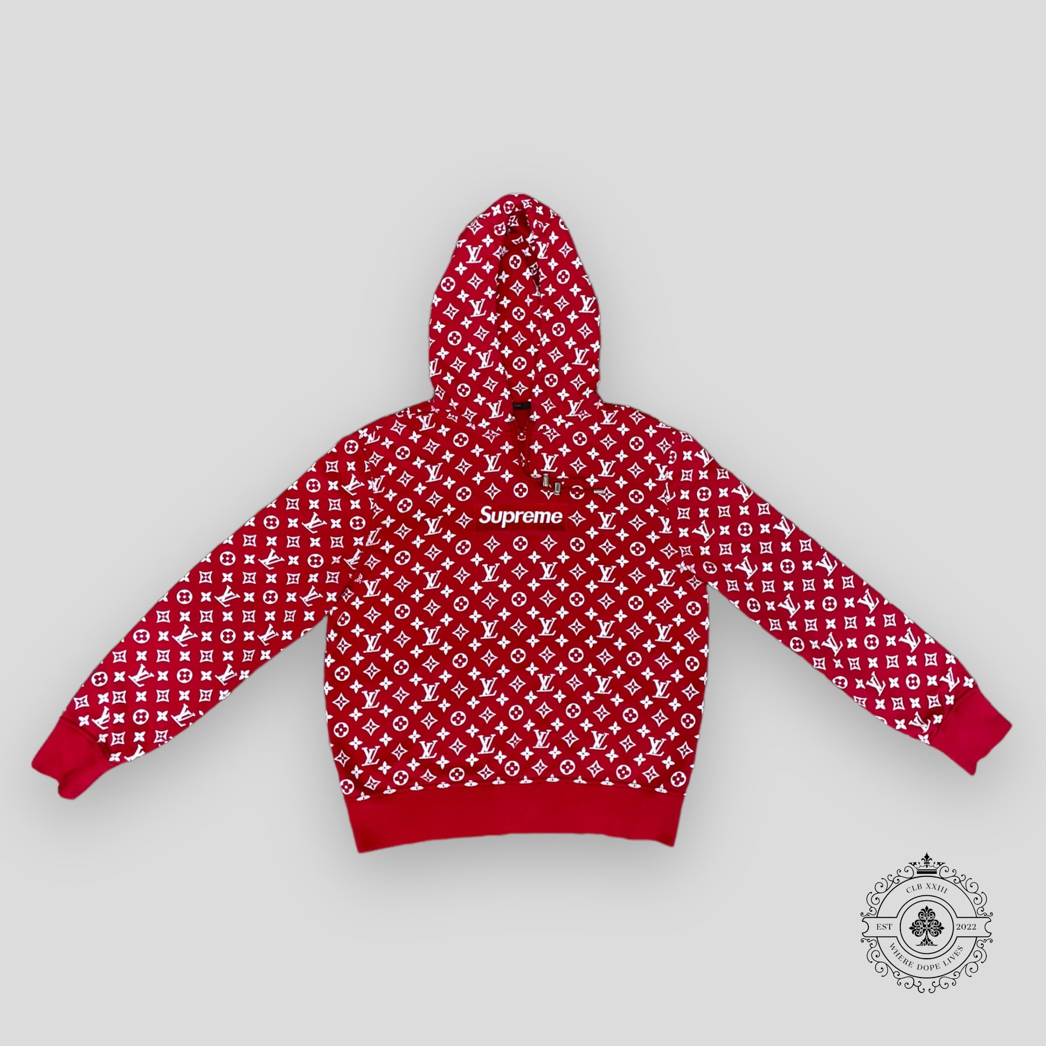 Louis Vuitton X Supreme Box Logo Hoodie