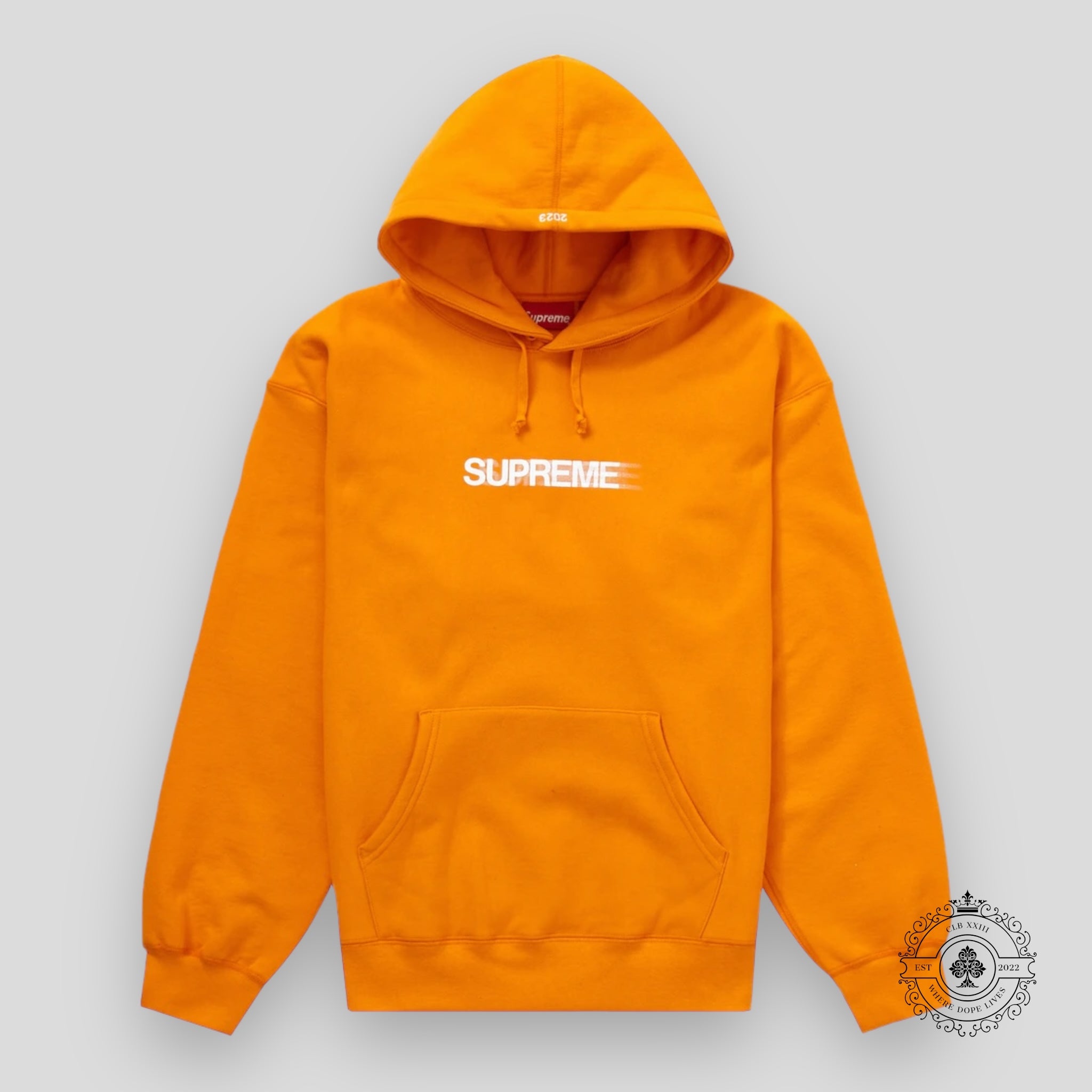 Supreme Motion Logo Hoodie in Orange