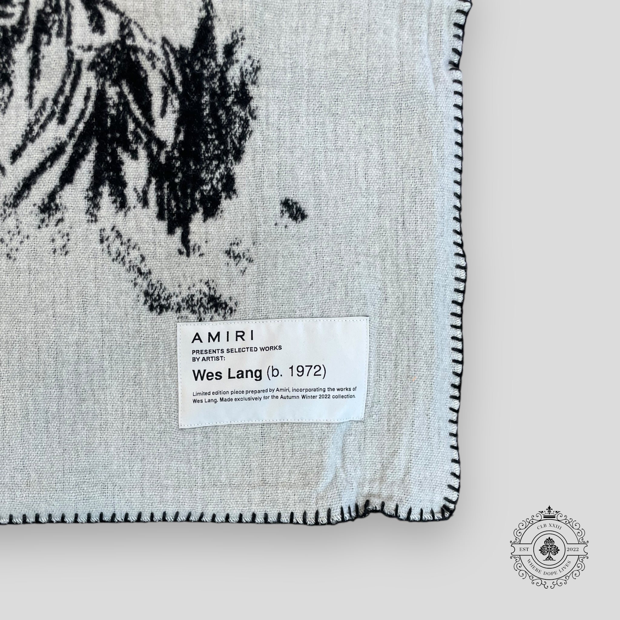 Amiri X Wes Lang Fantasy Blanket in Ivory