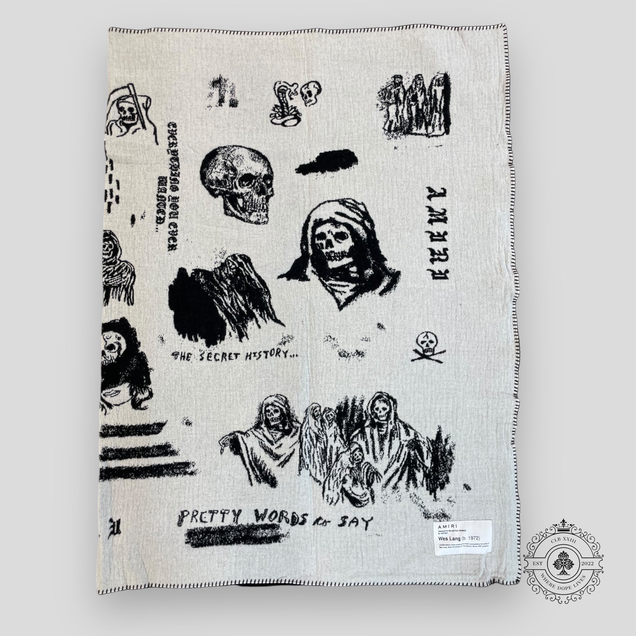 Amiri X Wes Lang Fantasy Blanket in Ivory