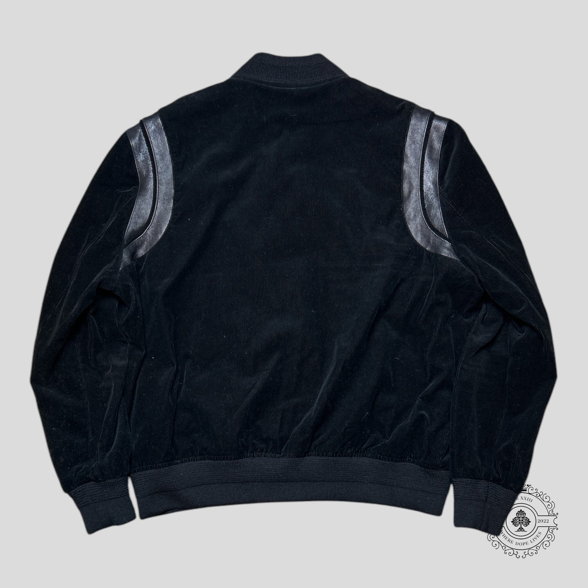 Saint Laurent Corduroy Varsity Teddy Jacket in Black