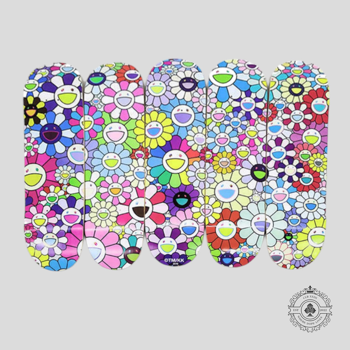Takashi Murakami Flower Skateboard Deck Set