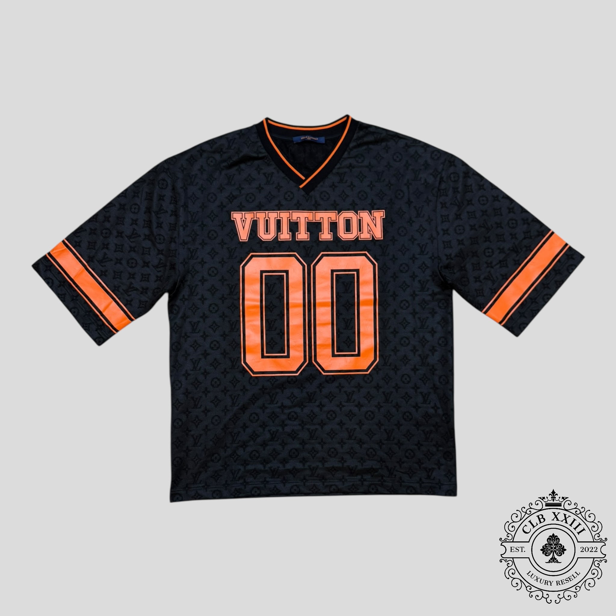 Louis Vuitton Sporty Monogram Jersey in Black / Orange