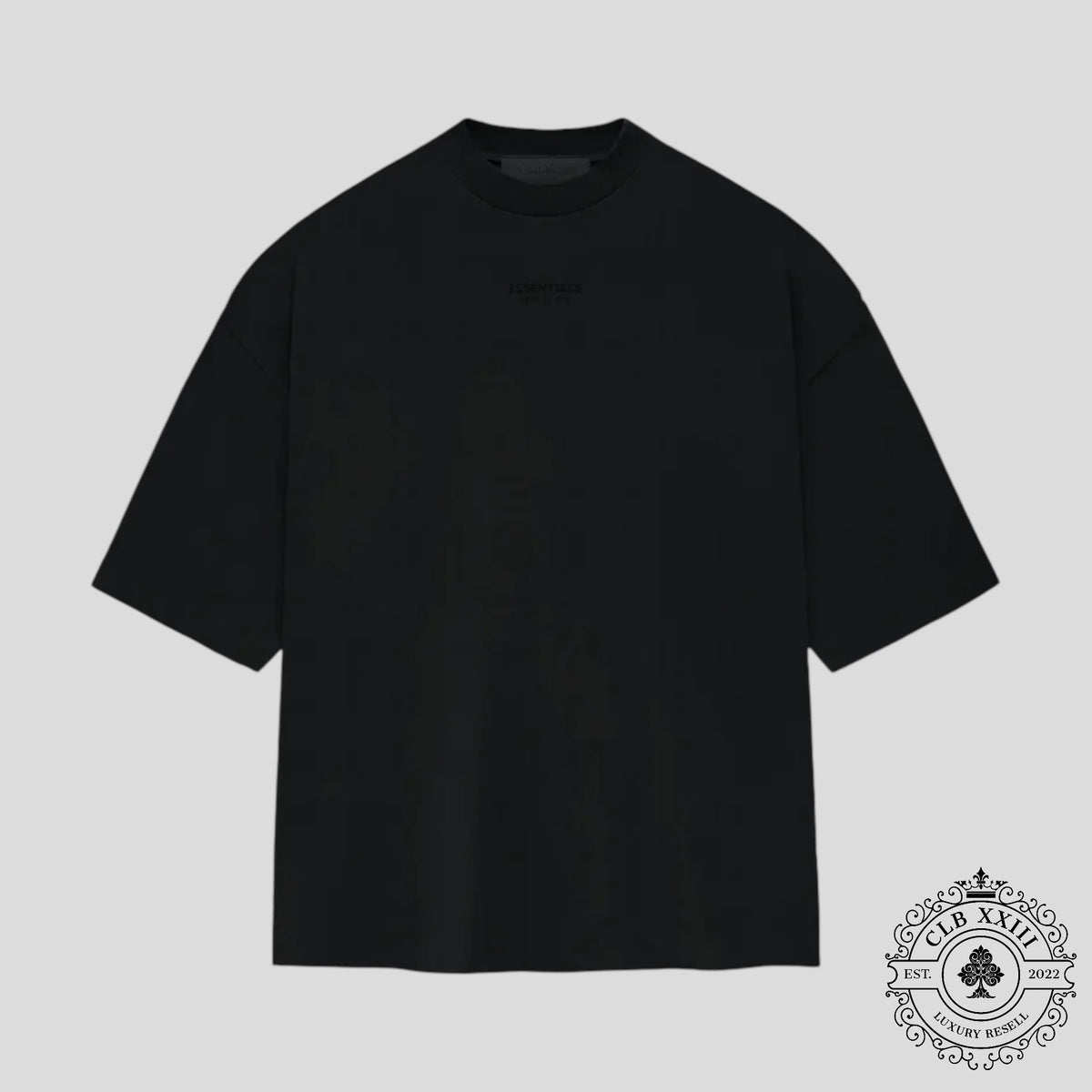 Fear Of God Essentials Crewneck T-Shirt in Jet Black
