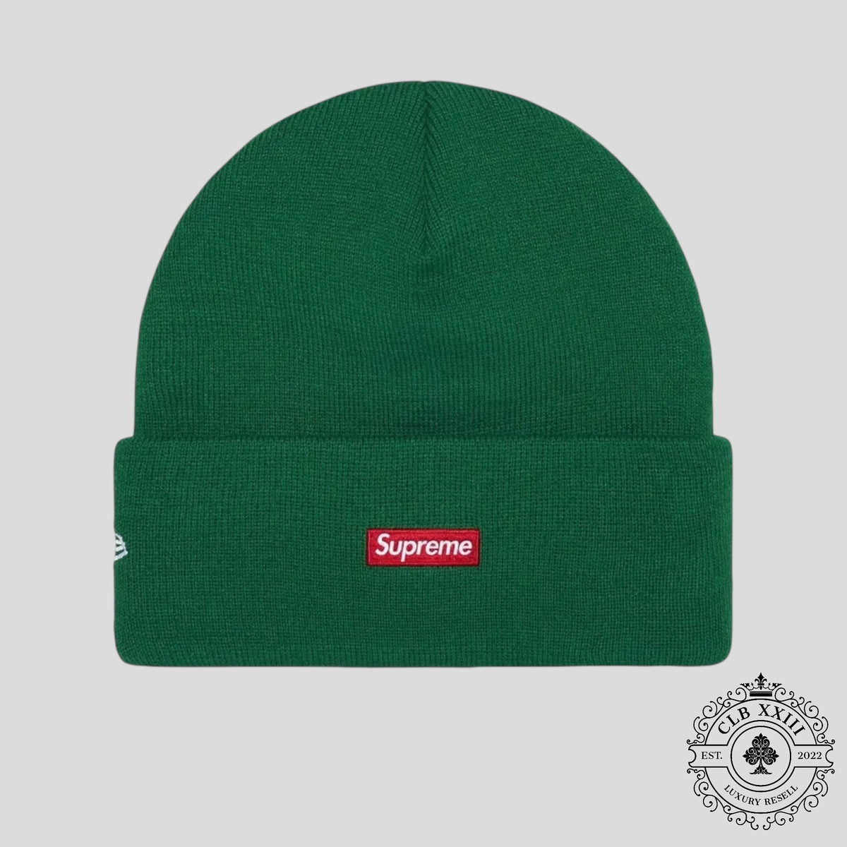 Supreme New Era Tribal S Logo Beanie in Green
