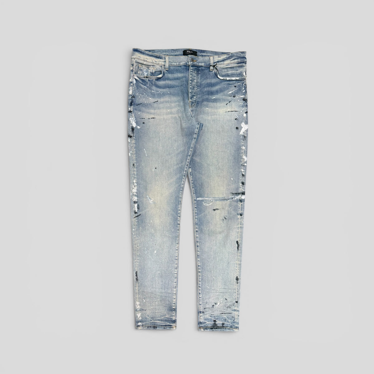 Amiri Paint Splatter Jeans in Clay Indigo