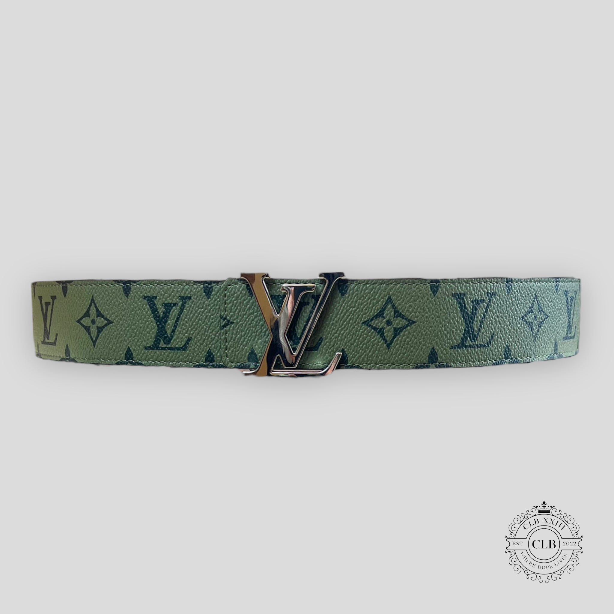 LOUIS VUITTON LV INITIALS 40MM REVERSIBLE BELT - KHAKI / RED