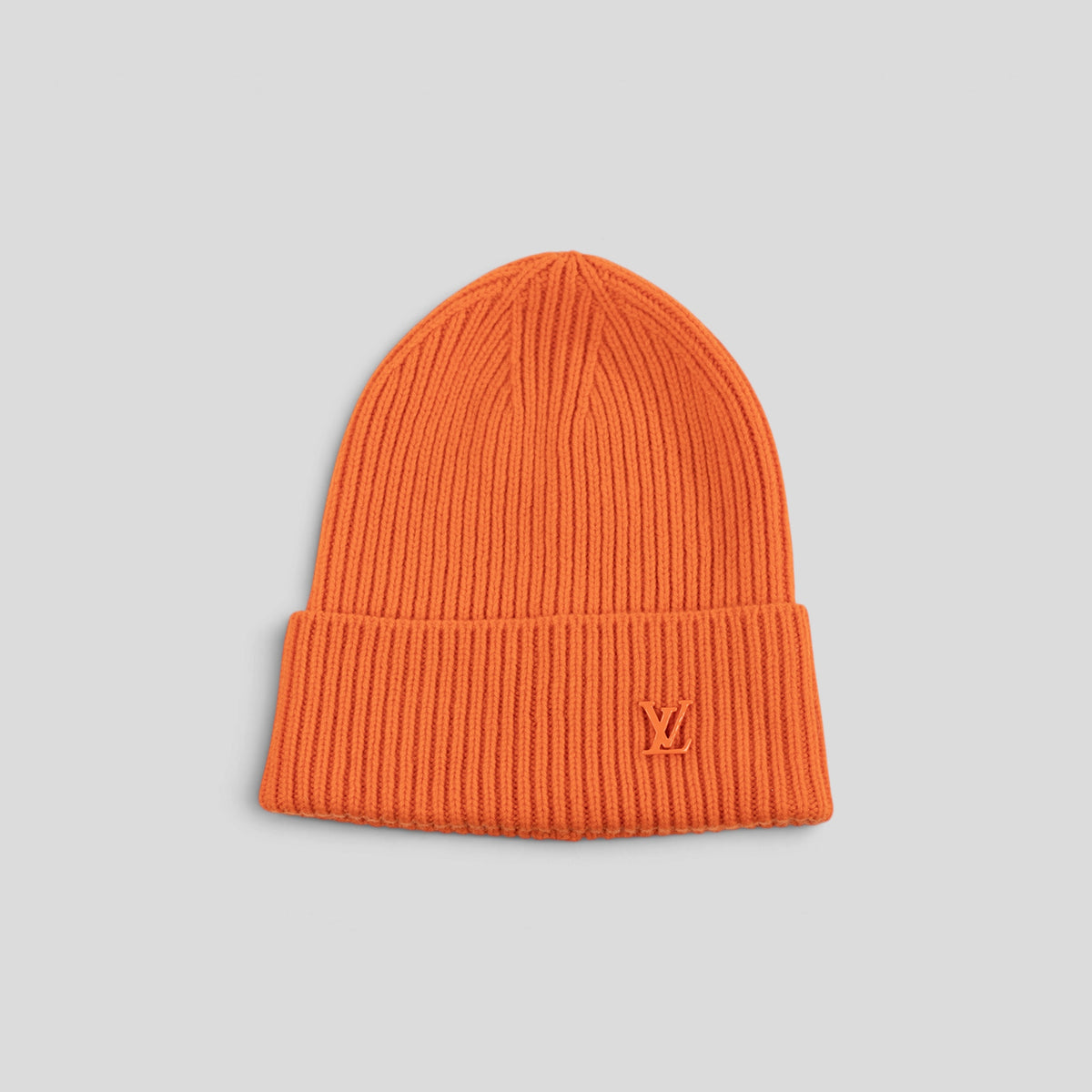 Louis Vuitton LV Badge Beanie in Orange