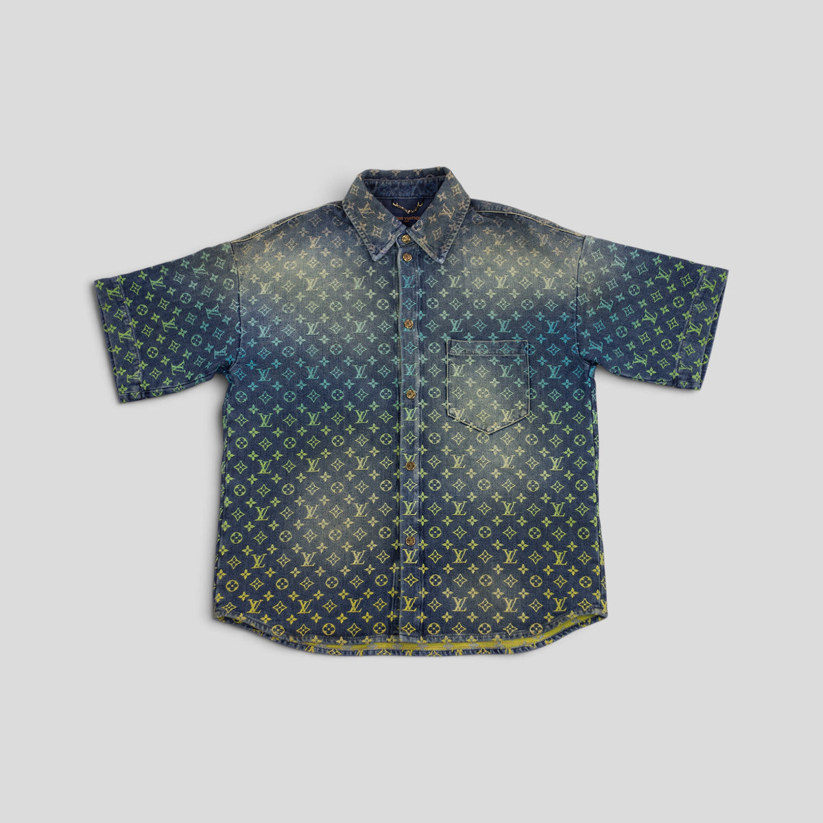 Louis Vuitton Rainbow Monogram Denim Shirt in Blue