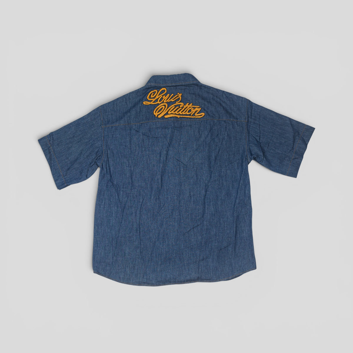 Louis Vuitton Western Embroidered Chambray Shirt