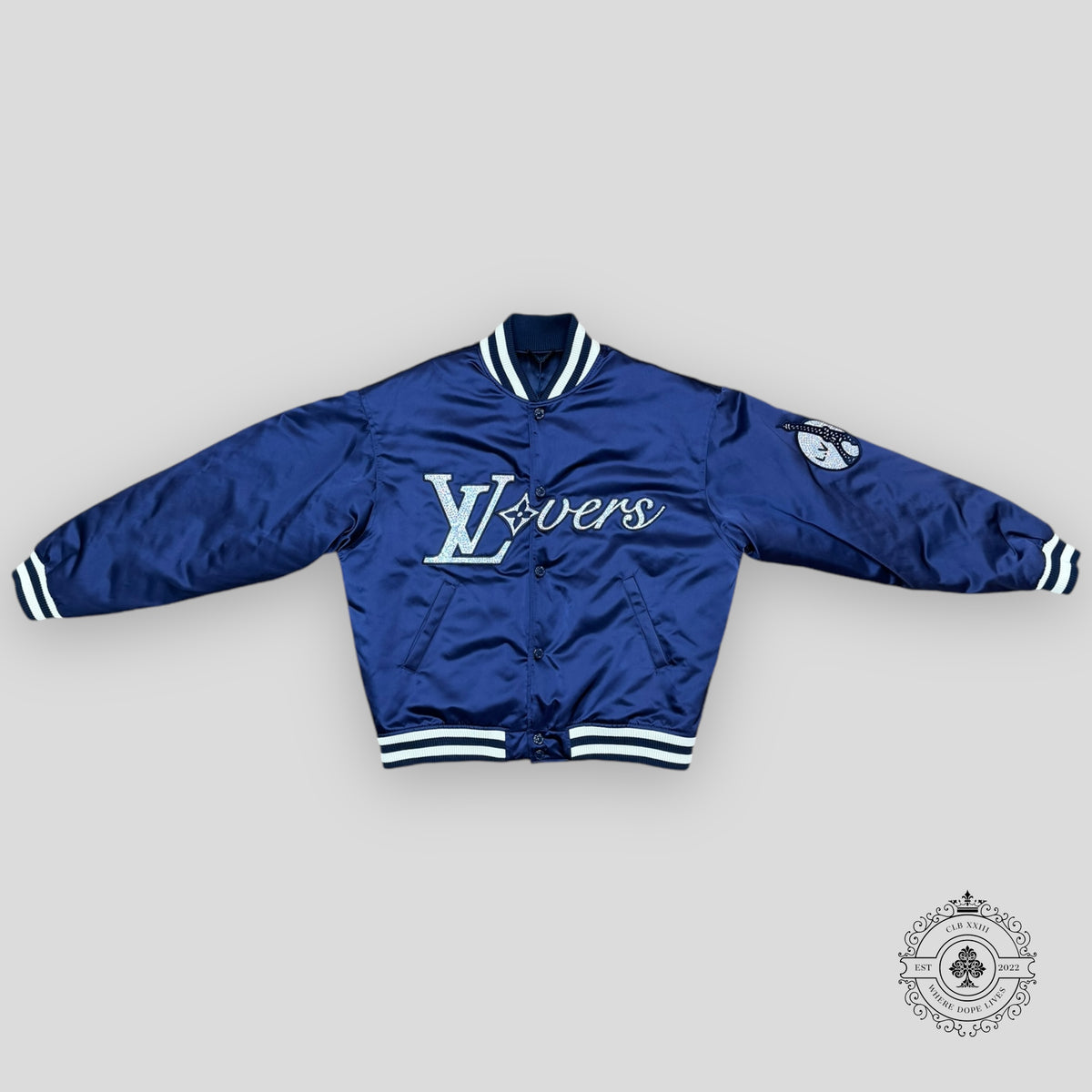 Louis Vuitton LV Lovers Baseball Varsity Jacket in Navy