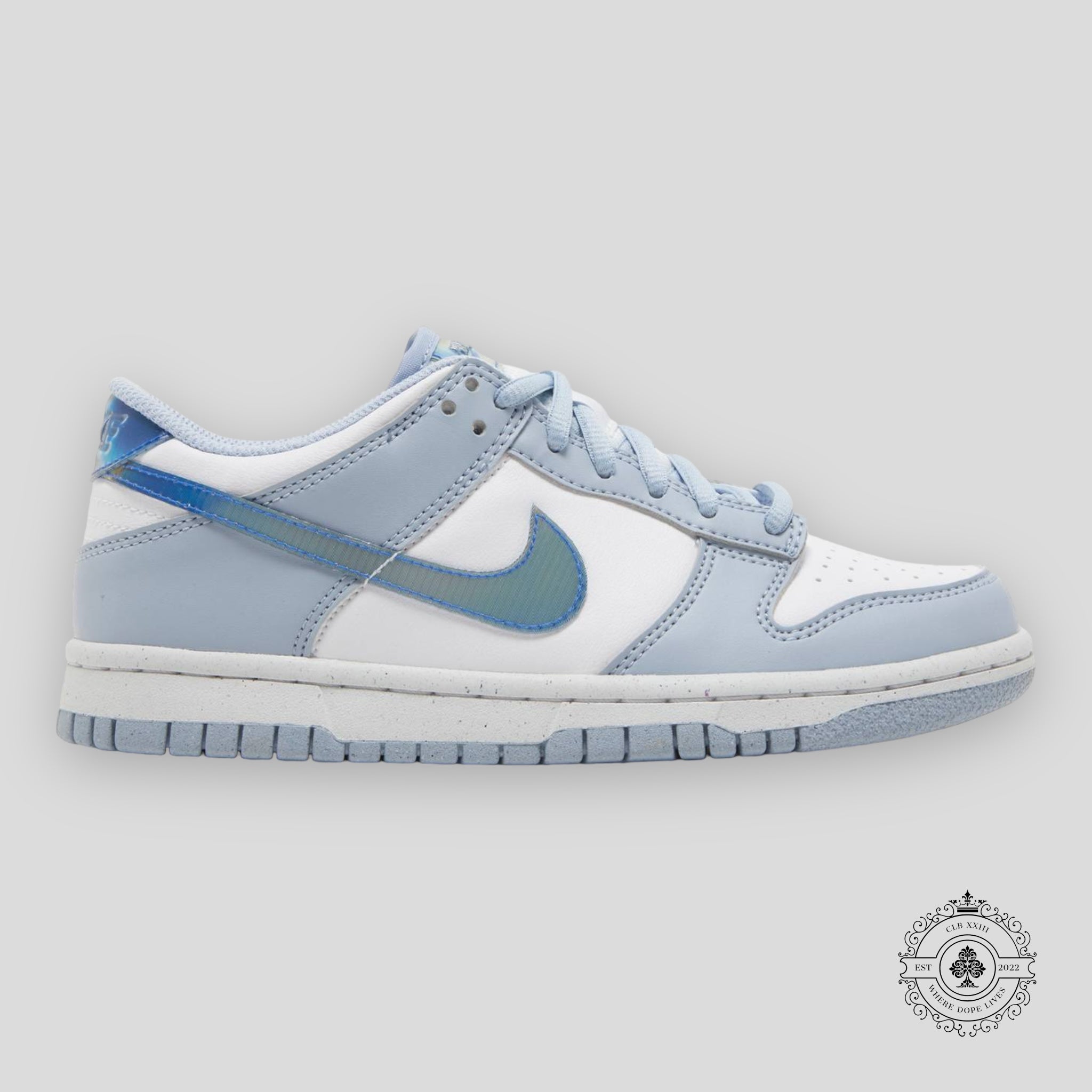 Nike Dunk Low GS “Next Nature Blue Whisper Iridescent”