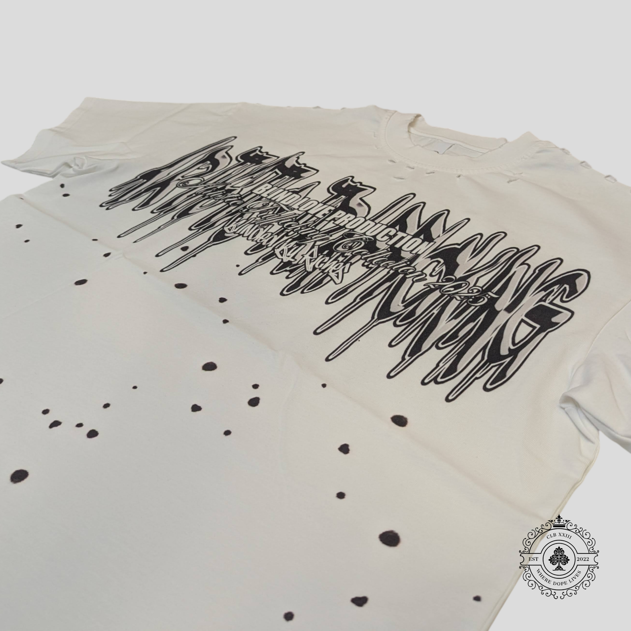 Blind Love Artistic Trafficking T-Shirt in White/Black