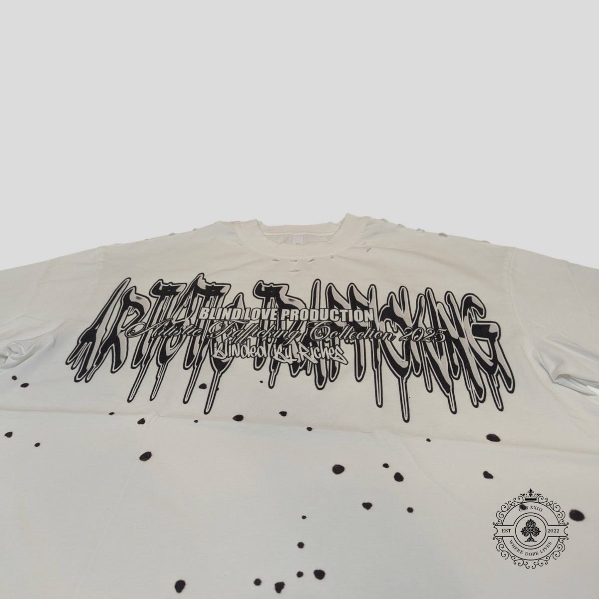 Blind Love Artistic Trafficking T-Shirt in White/Black