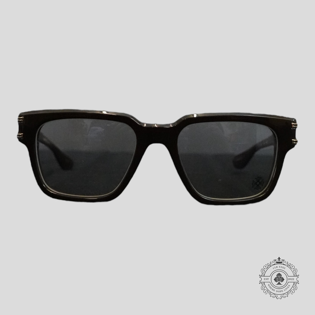 Chrome Hearts Bulge Glasses in Brown/Gold