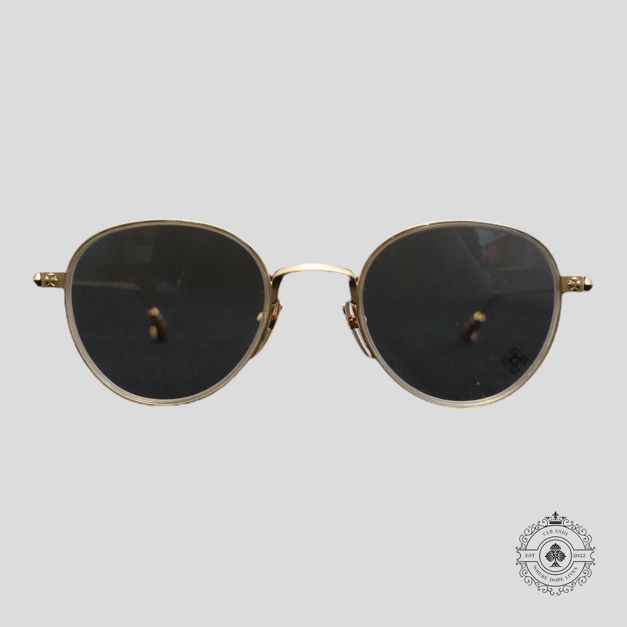 Chrome Hearts Bone Prone IV Glasses in Gold