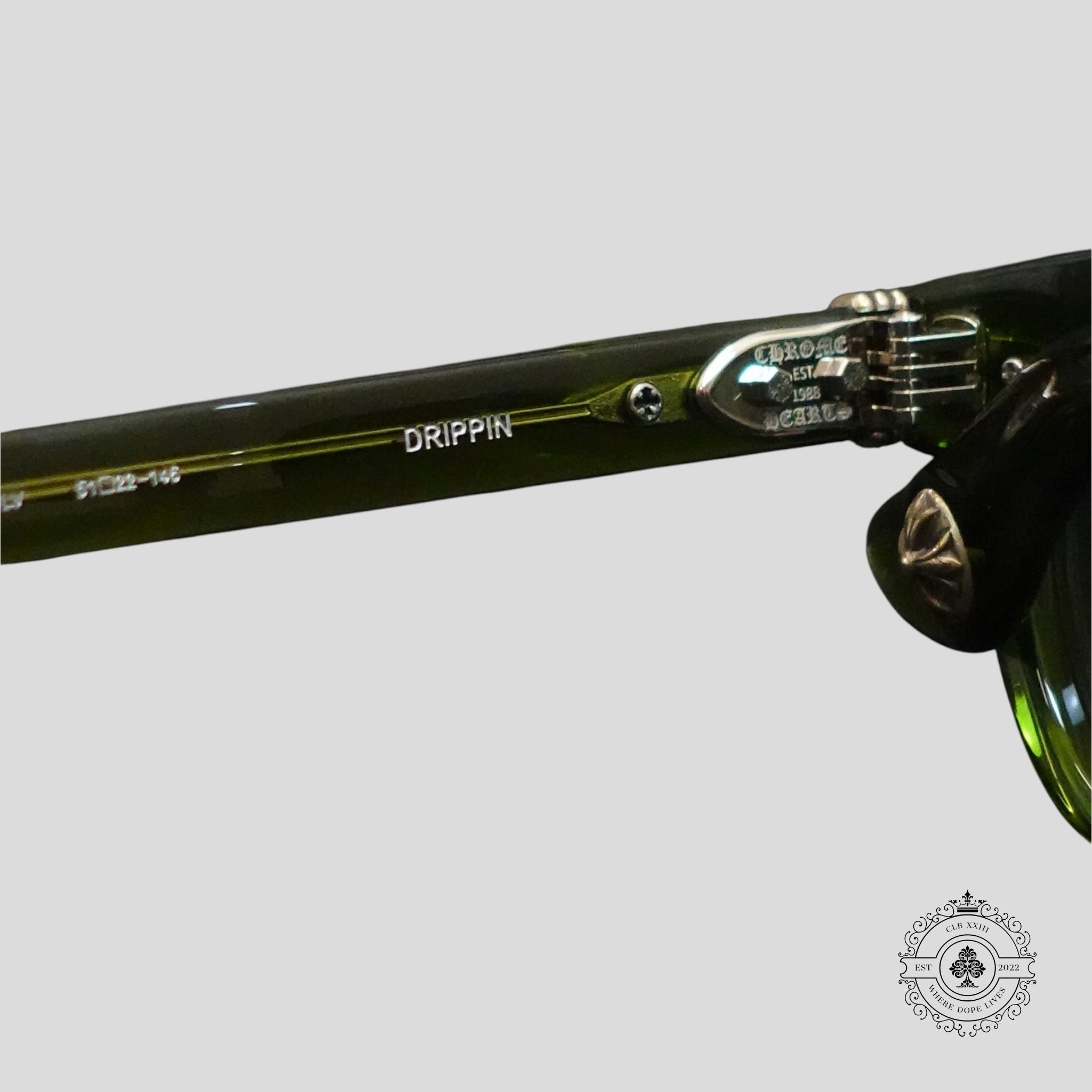 Chrome Hearts Drippin Glasses in Marine/Silver