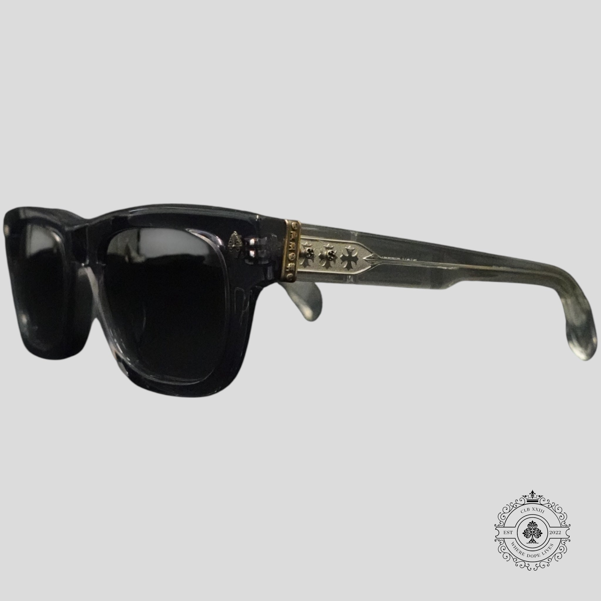 Chrome Hearts Dick Fitzener Sunglasses in Clear/Silver