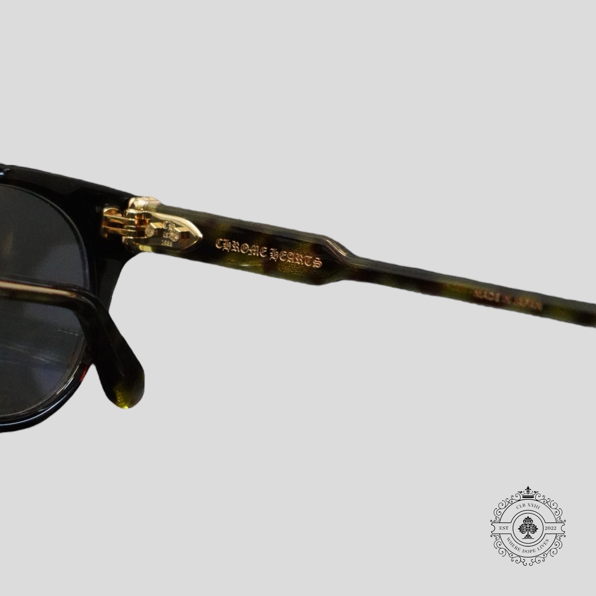 Chrome Hearts Dingalonglinglong Glasses in Tortoise Shell/Gold