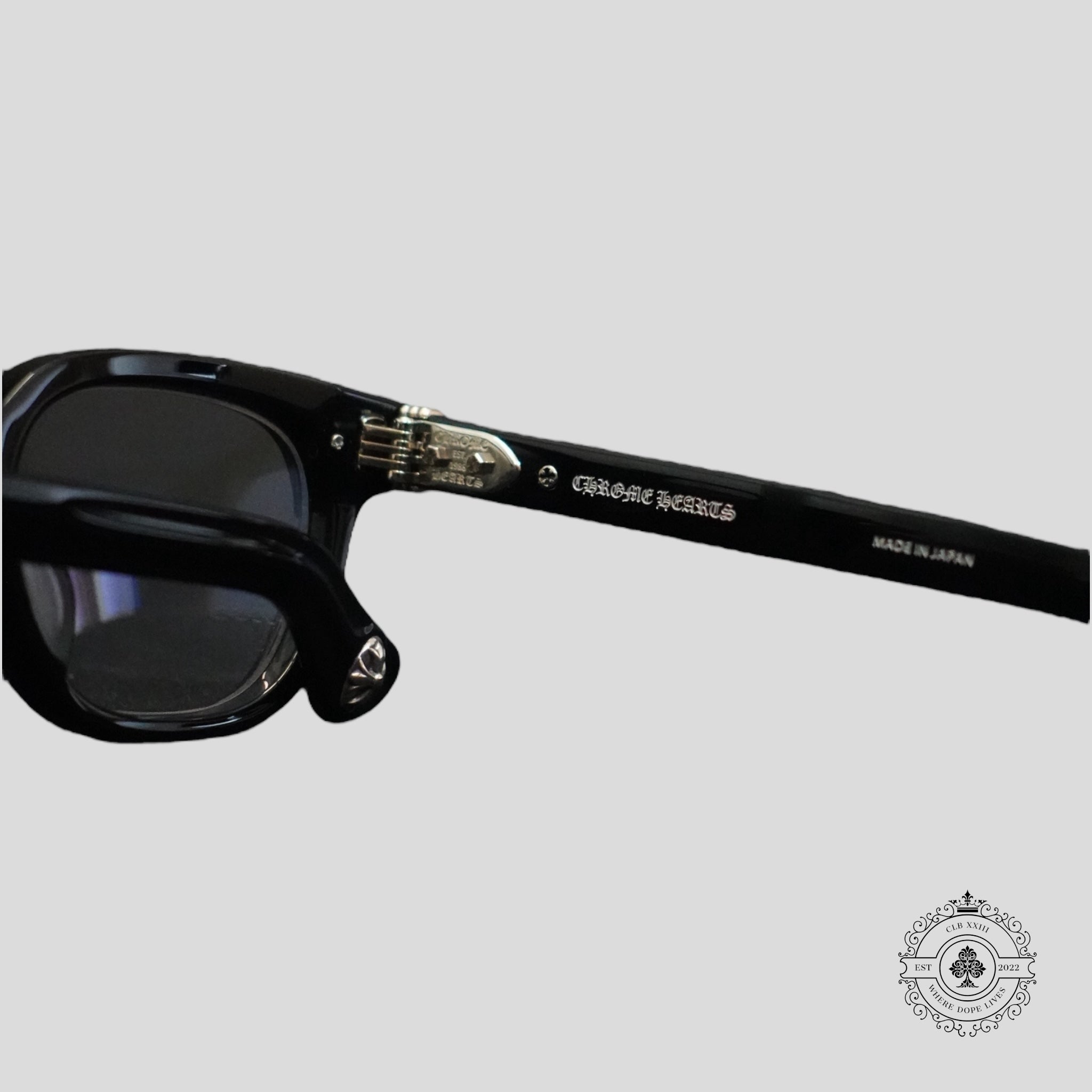 Chrome Hearts Drippin Glasses in Black/Silver