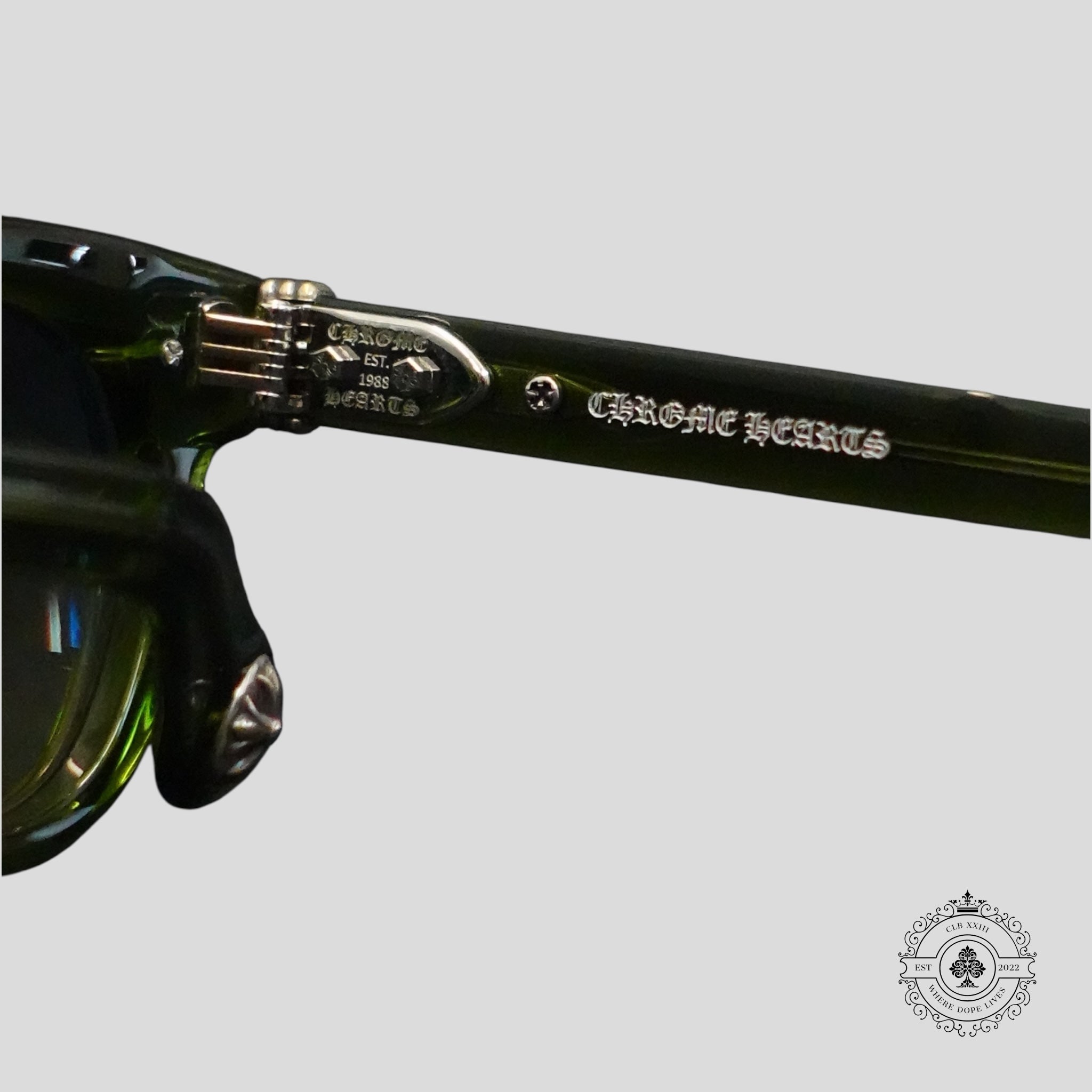 Chrome Hearts Drippin Glasses in Marine/Silver