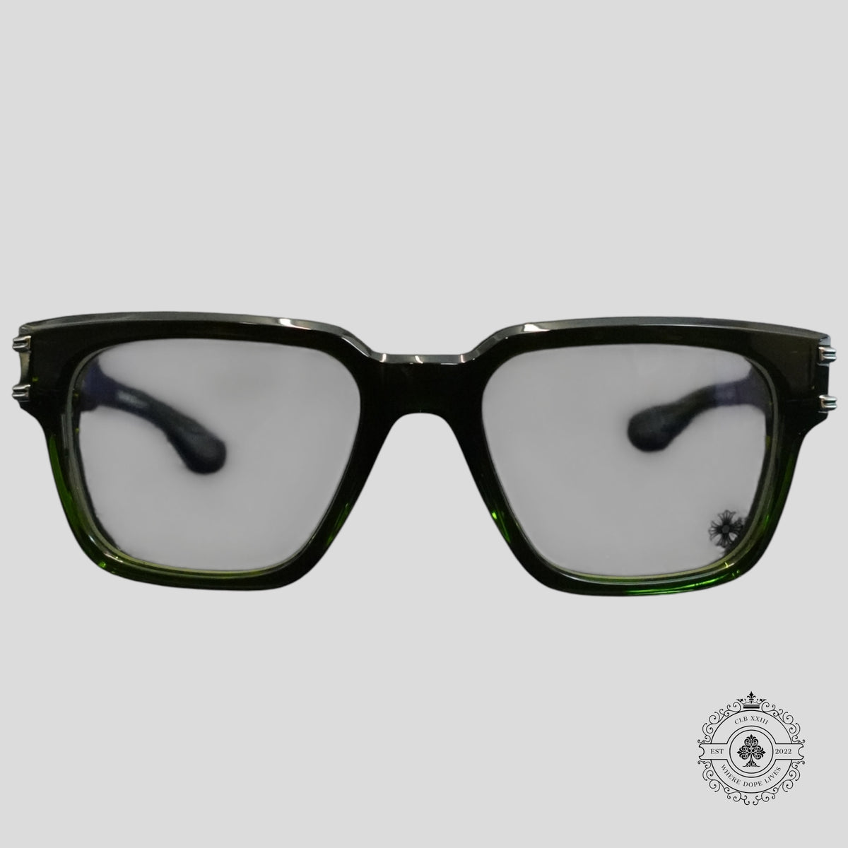 Chrome Hearts Bulge Glasses in Green/Silver