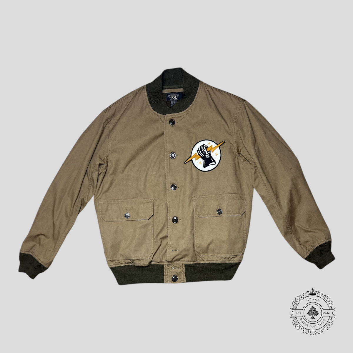 RRL Varsity Jacket In Brown