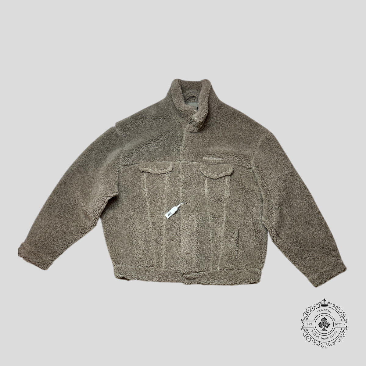 Balenciaga Oversized Fleece Jacket in Brown