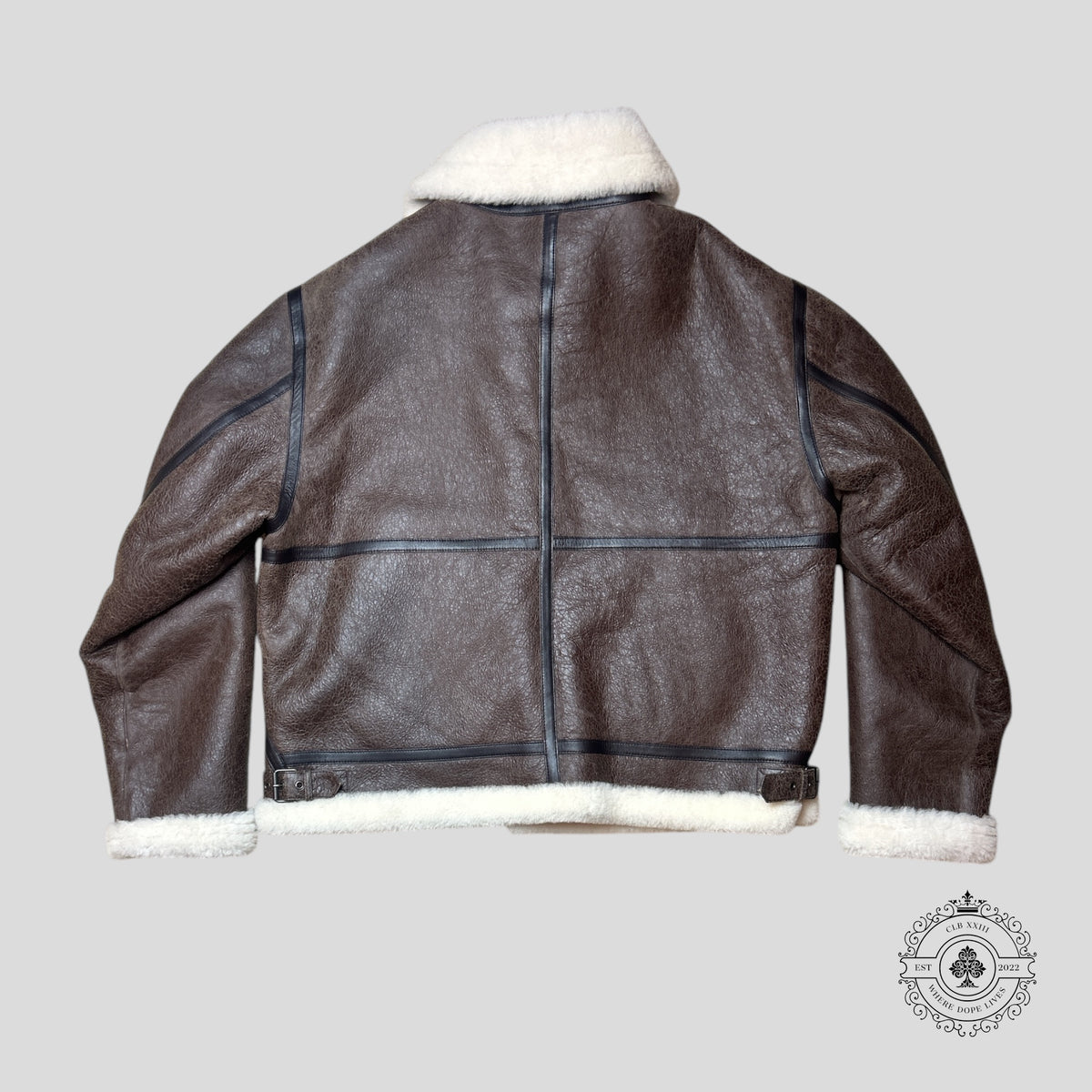 Vetements Shearling Jacket in Brown