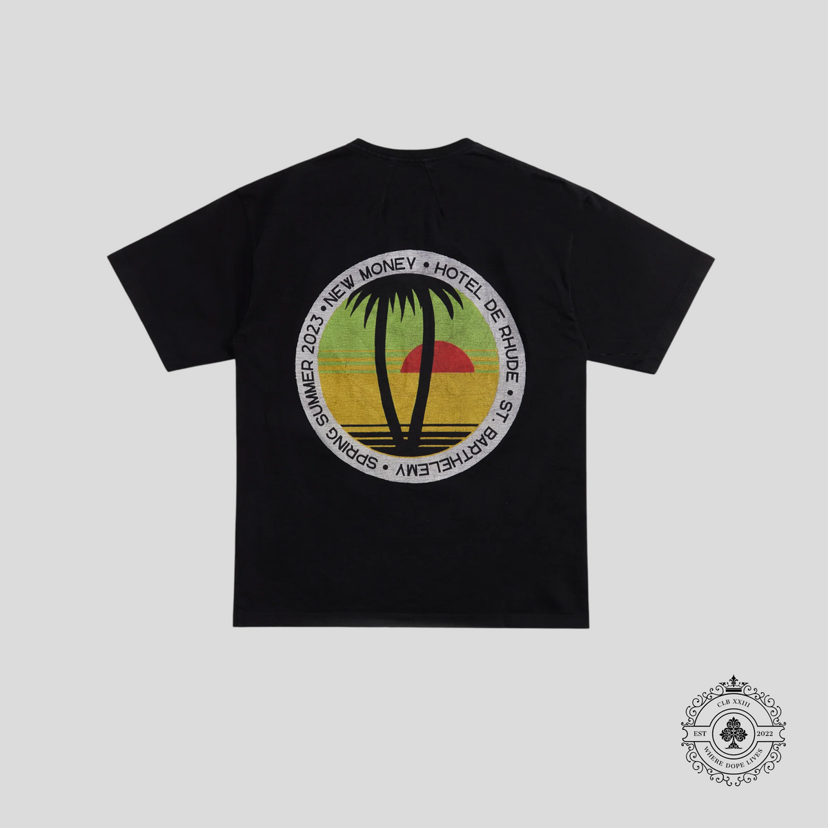 Rhude Twin Palms Tee in Black