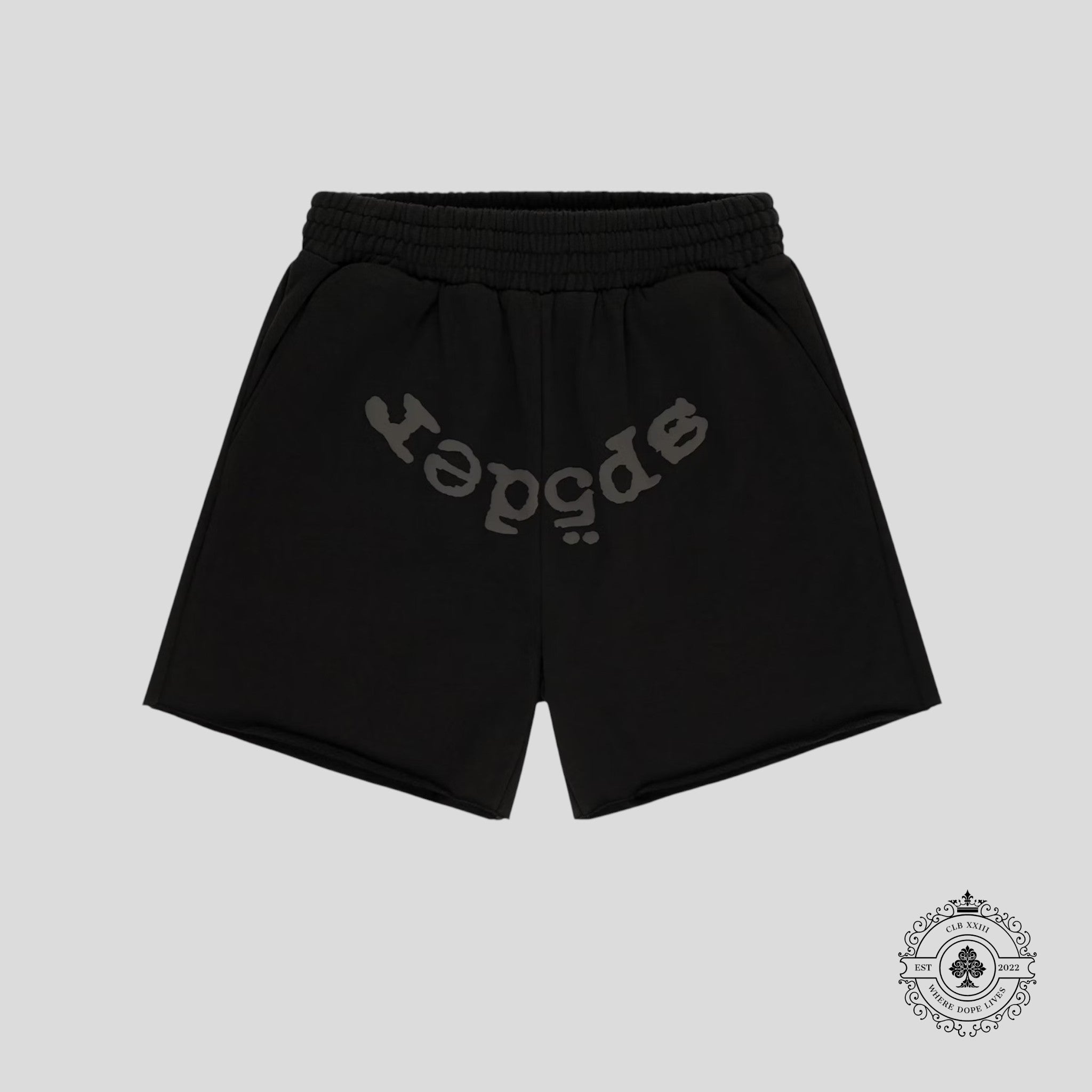 Sp5der OG Logo V2 Sweat Shorts in Black