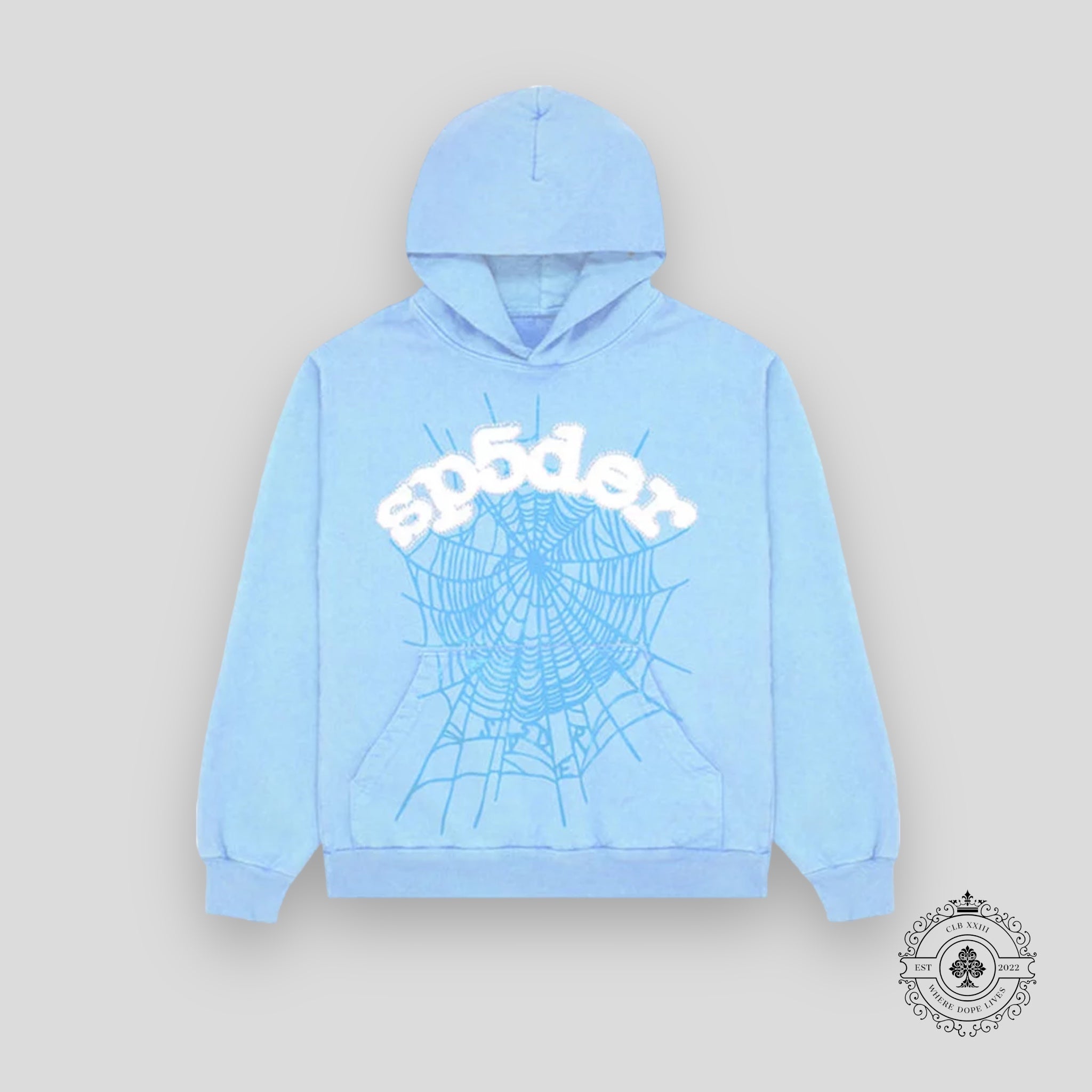Sp5der Web Hoodie - Sky Blue