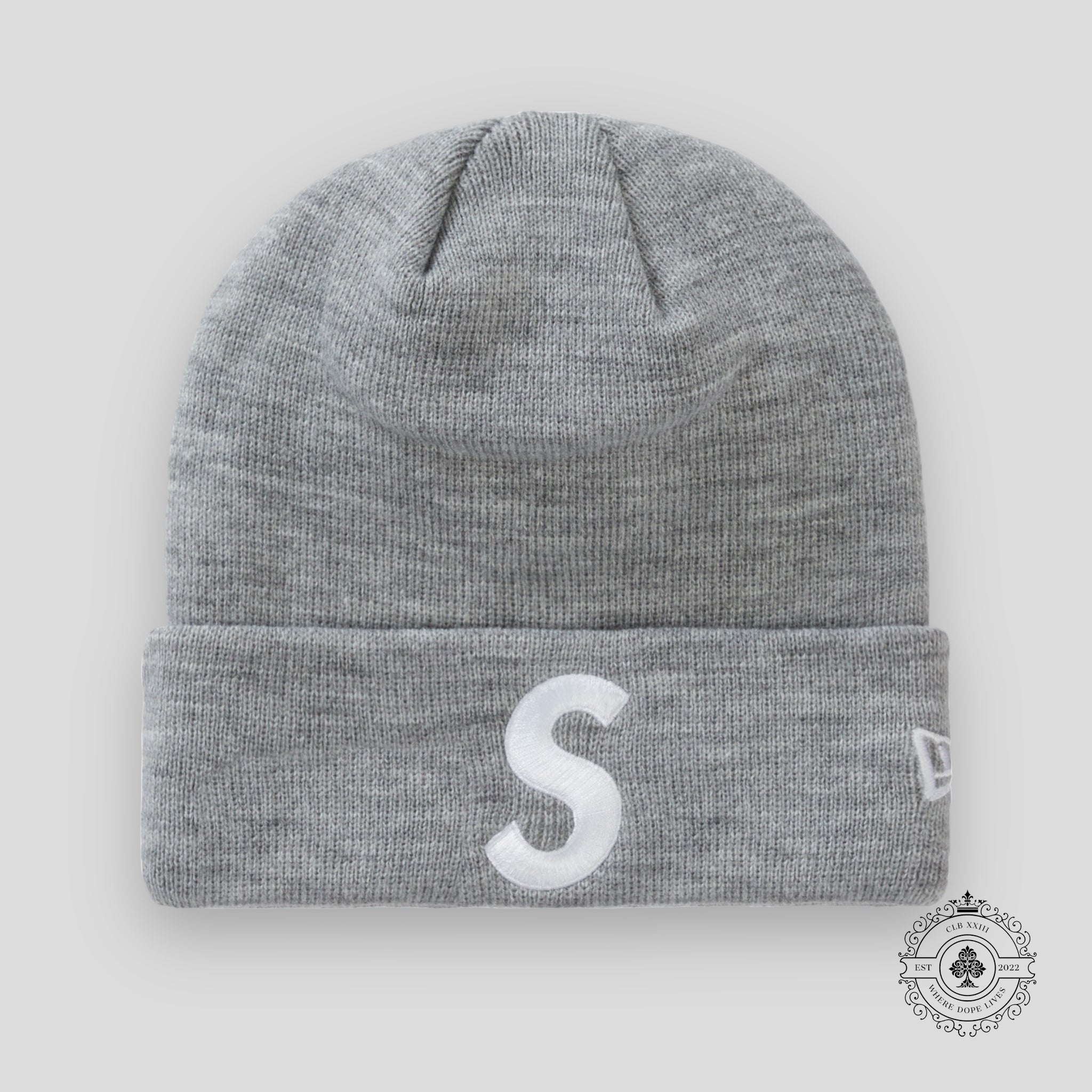 Supreme S Logo Beanie Heather Grey SS23