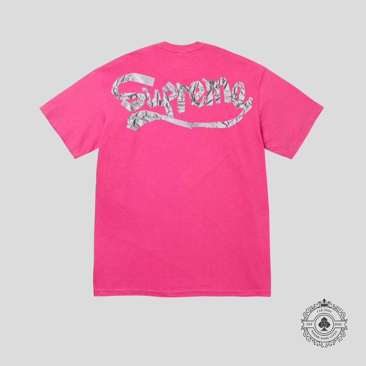 Supreme Tape Tee in Pink