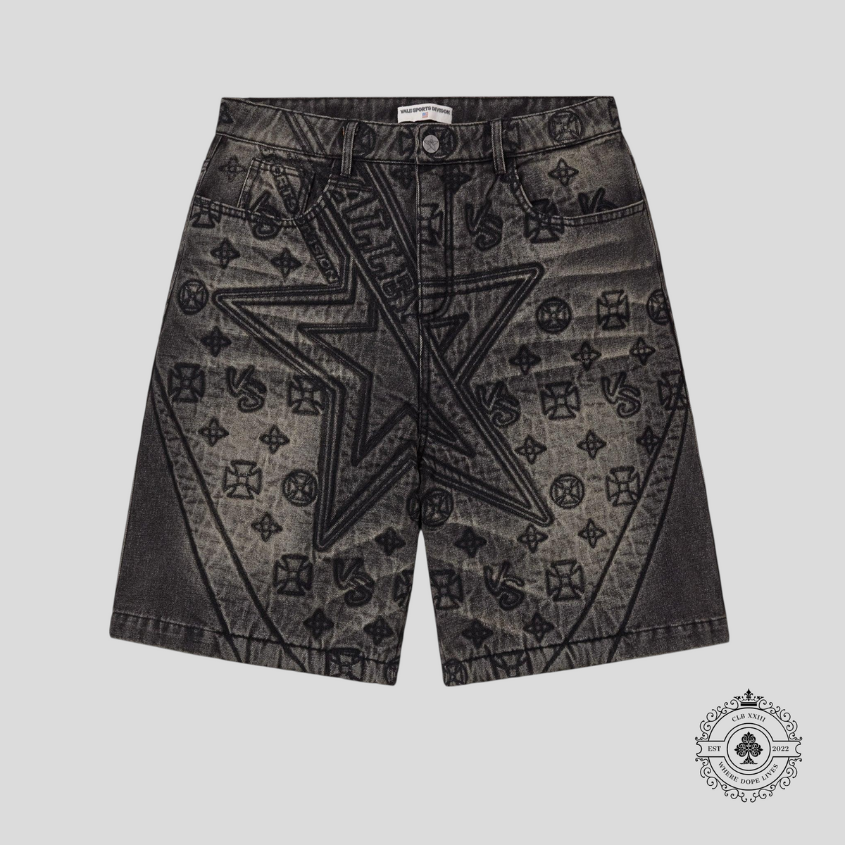 Vale Spade Jorts in Black Wash