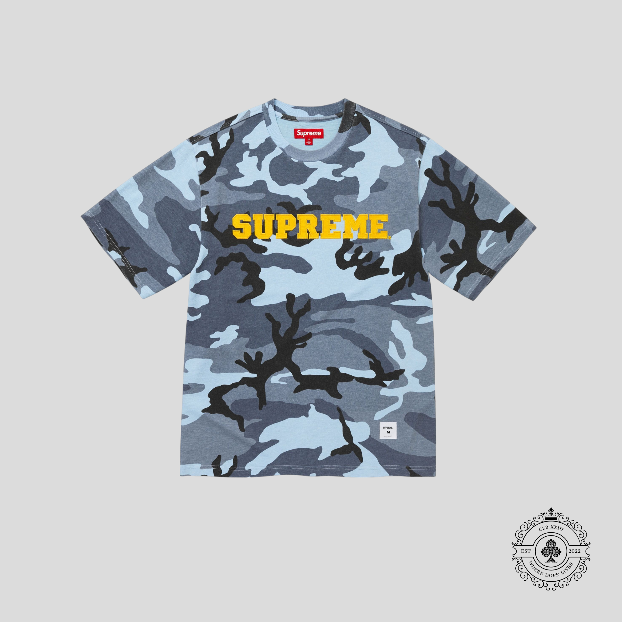 Supreme Collegiate Tee in Blue Camo