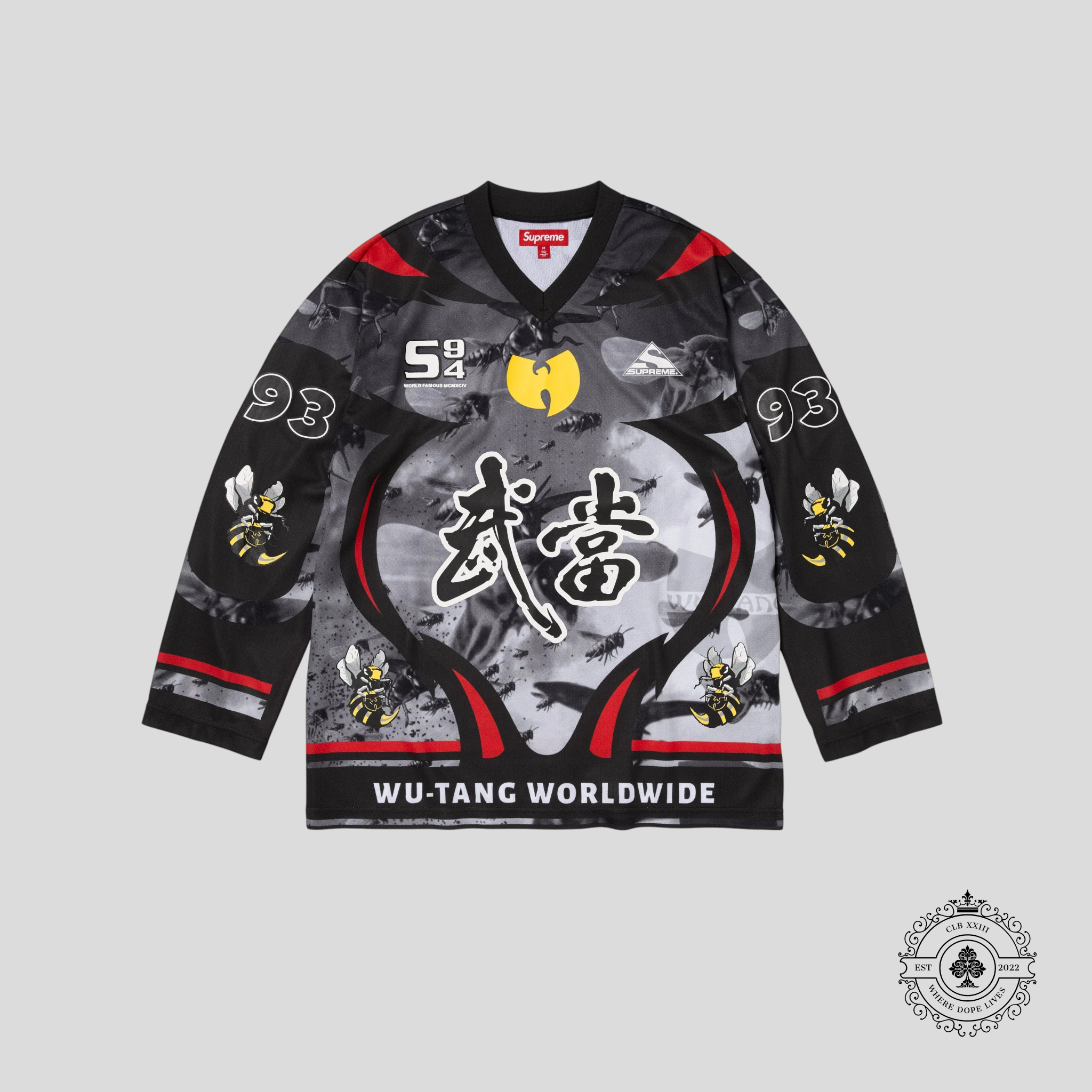 Supreme Wu-Tang Clan Hockey Jersey in Black