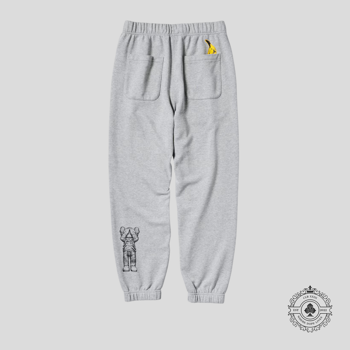 Uniqlo Kaws X Warhol Sweatpants in Grey