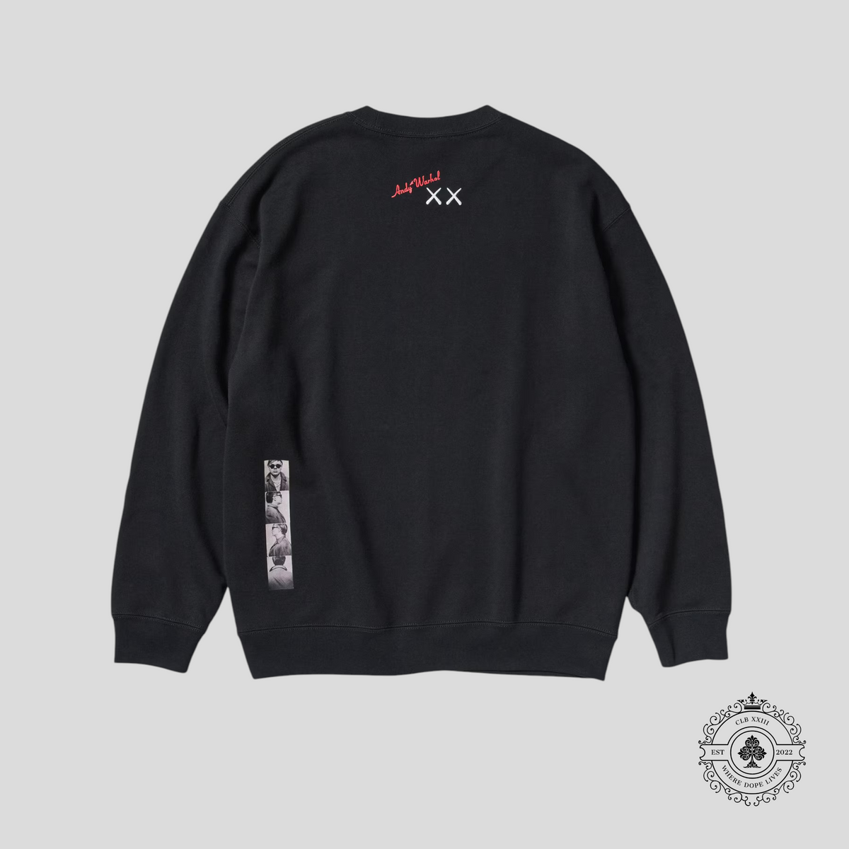 Uniqlo Kaws X Warhol Painting Crewneck in Black