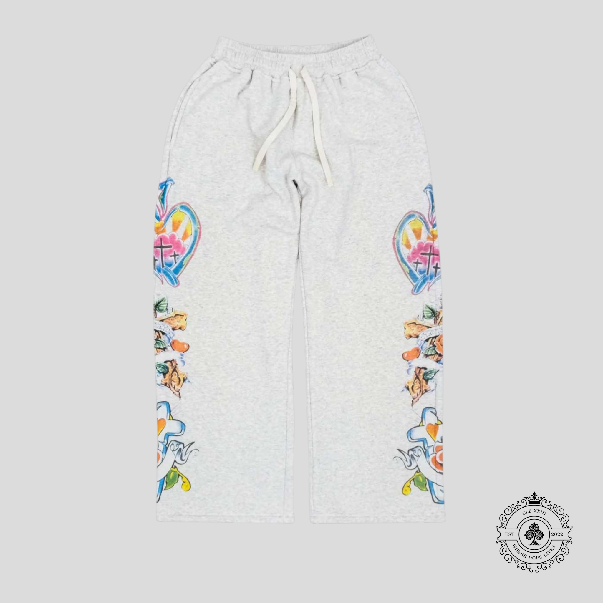 Righteous Risen King Sweatpants in Heather Grey