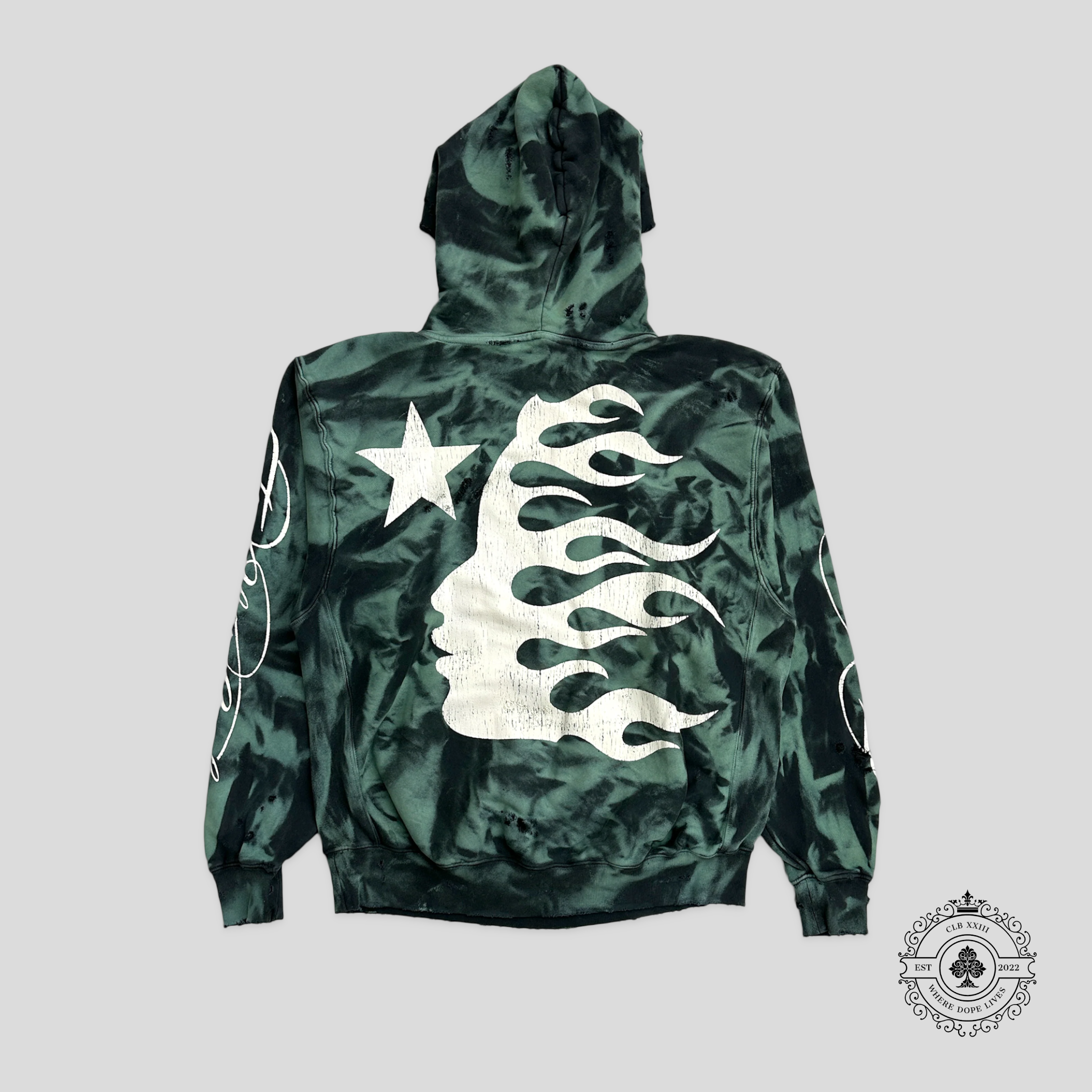 Hellstar Lava No Guts Hoodie in Green