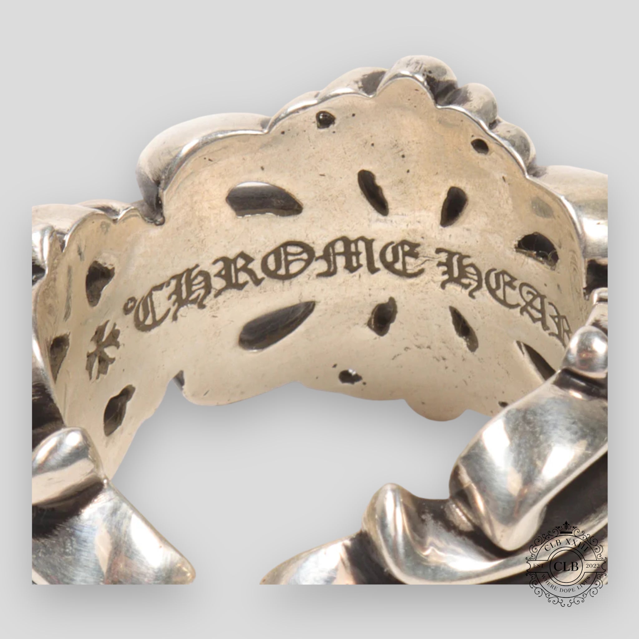 CHROME HEARTS DOUBLE FLORAL RING