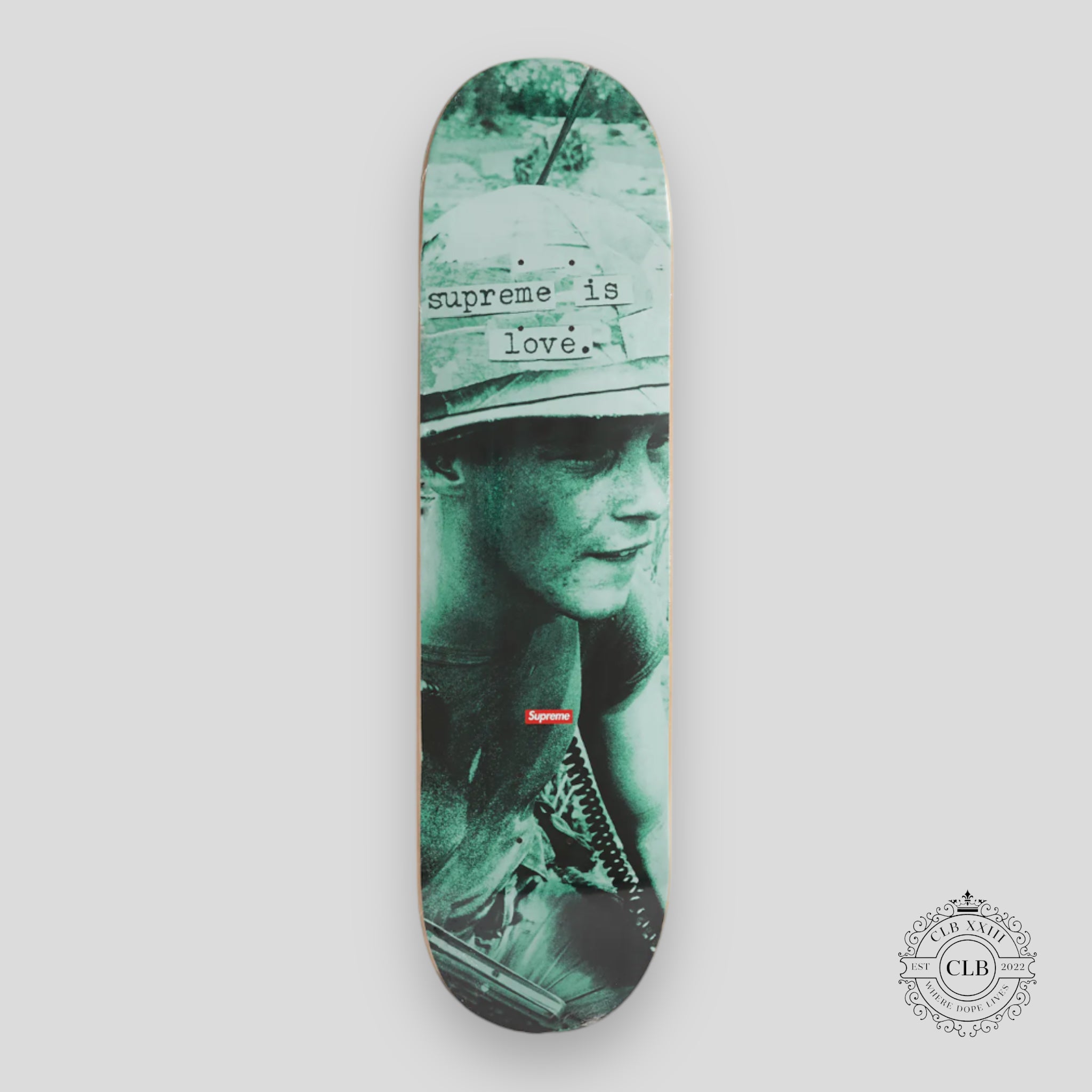 SUPREME IS LOVE SKATE DECK - TEAL