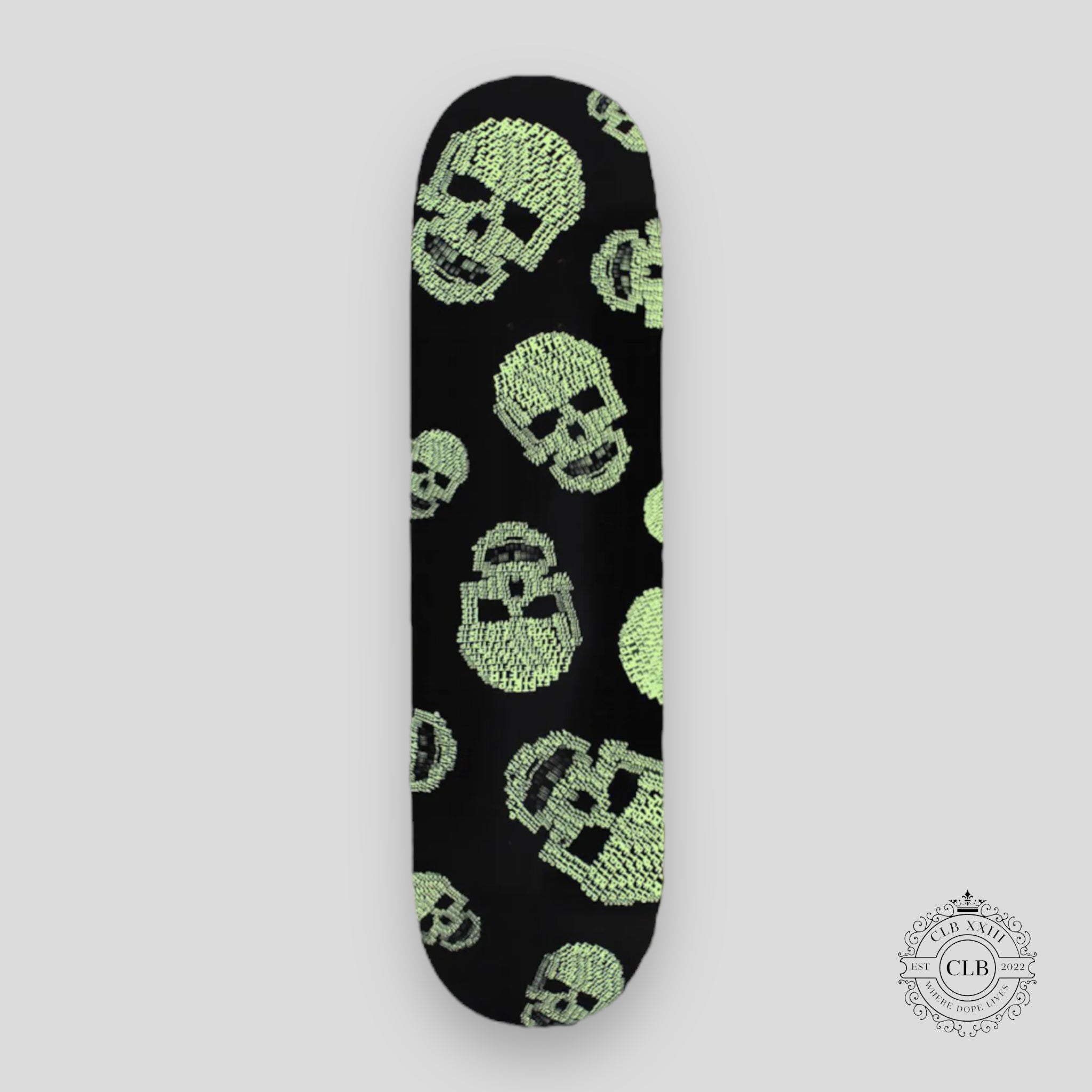FTP GLOW IN THE DARK SKULL 8.5 SKATE DECK