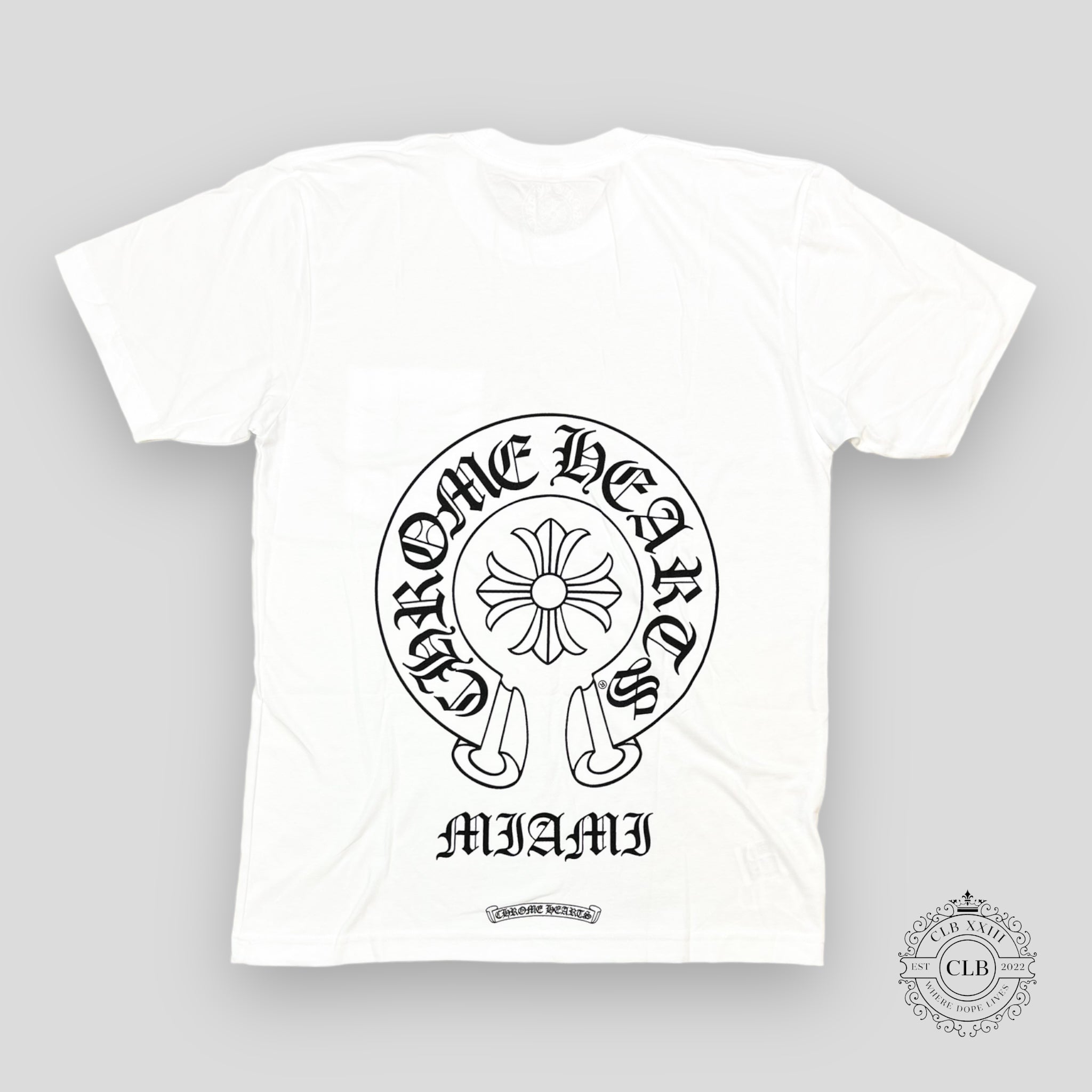 CHROME HEARTS HORSESHOE LOGO POCKET T-SHIRT - WHITE