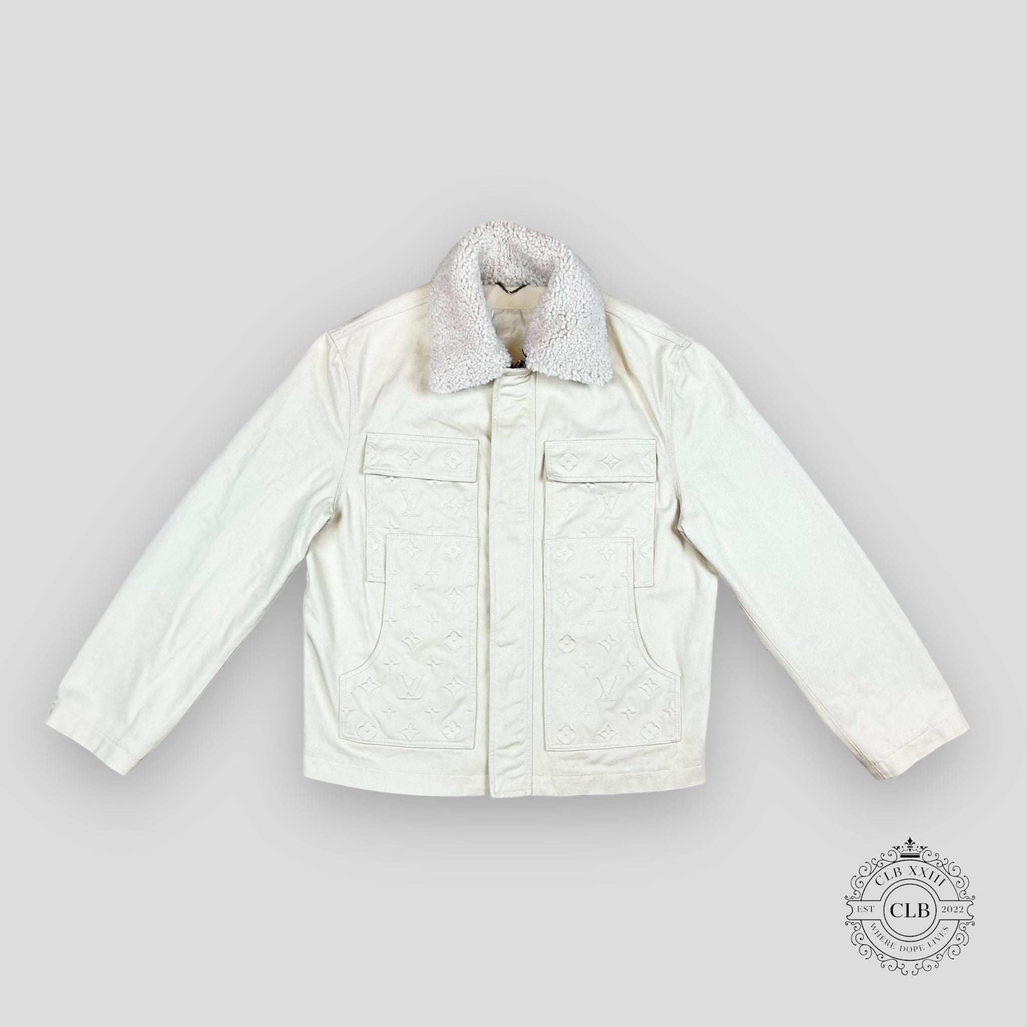 LOUIS VUITTON MONOGRAM WORKWEAR DENIM JACKET OFF-WHITE