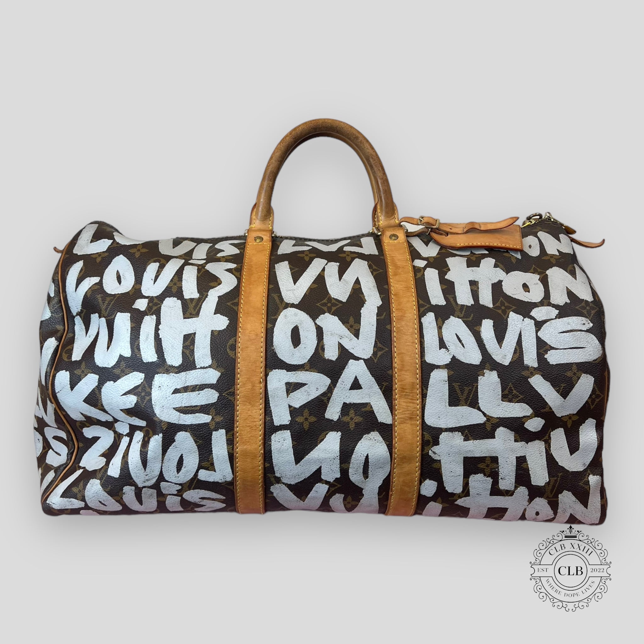 LOUIS VUITTON MONOGRAM GRAFFITI KEEPALL 50 - GREY