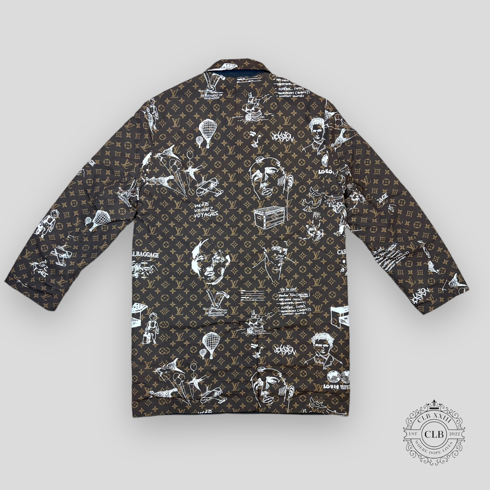 LOUIS VUITTON REVERSIBLE COAT - BLACK / BROWN
