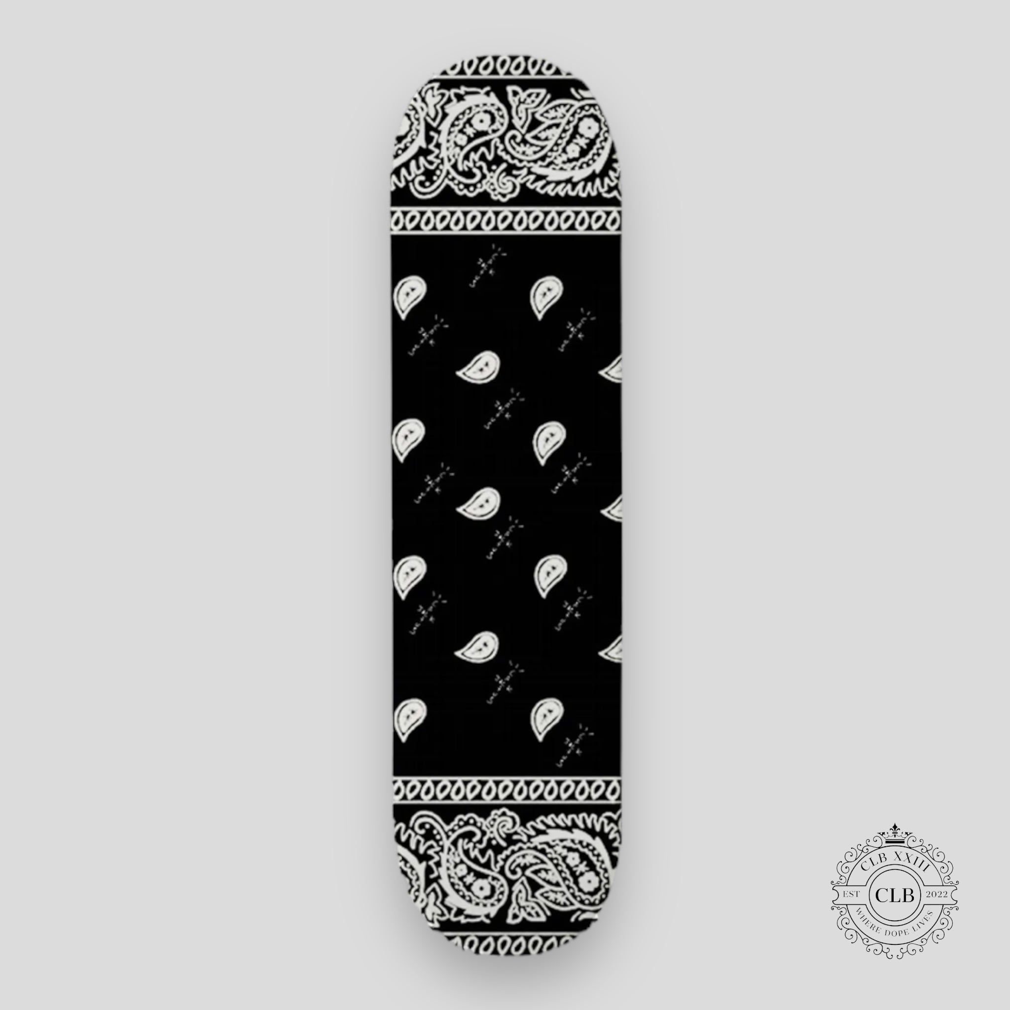 TRAVIS SCOTT CACTUS JACK PAISLEY SKATE DECK - BLACK