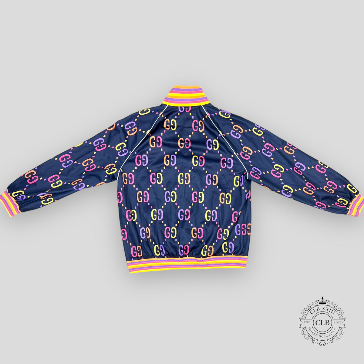 Gucci GG Jacquard Track Jacket in Blue/Multicolor